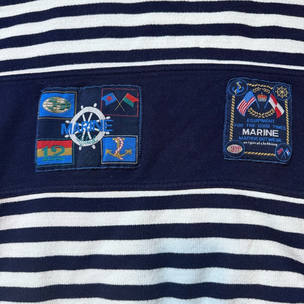 90s GREEN COAST Yachting Outfits Marine Sweatshirt Made in Italy  large - Picture 5 of 6